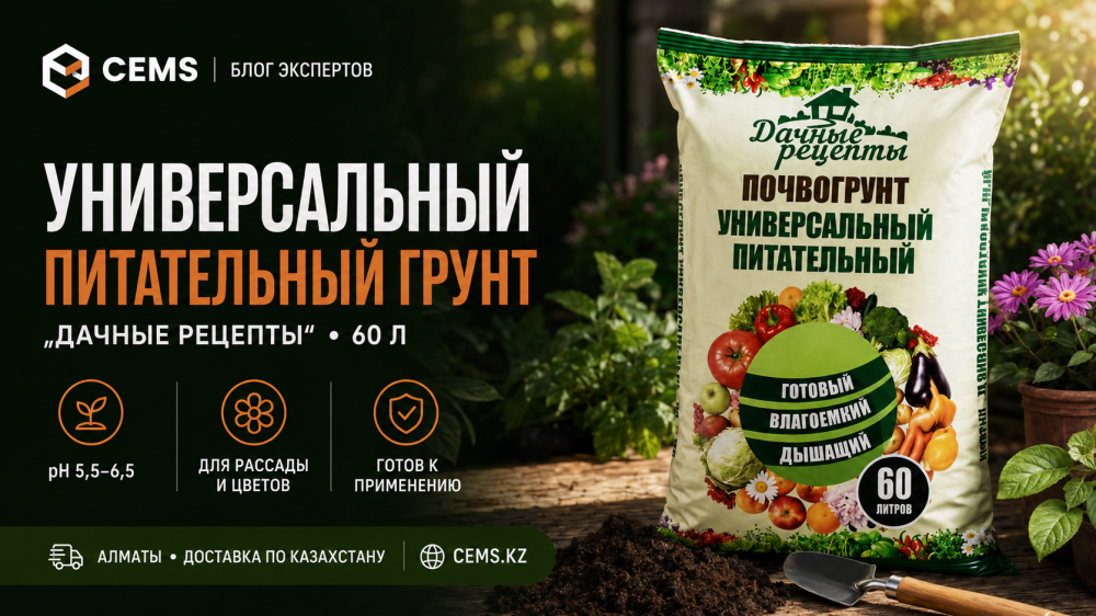 Грунт универсальный питательный «Дачные рецепты» 60 л