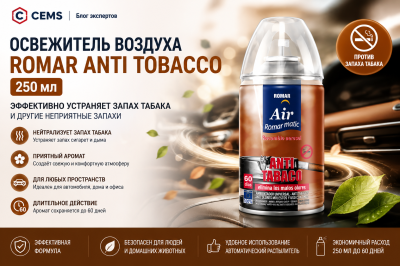Освежитель воздуха Romar Anti Tobacco 250 мл