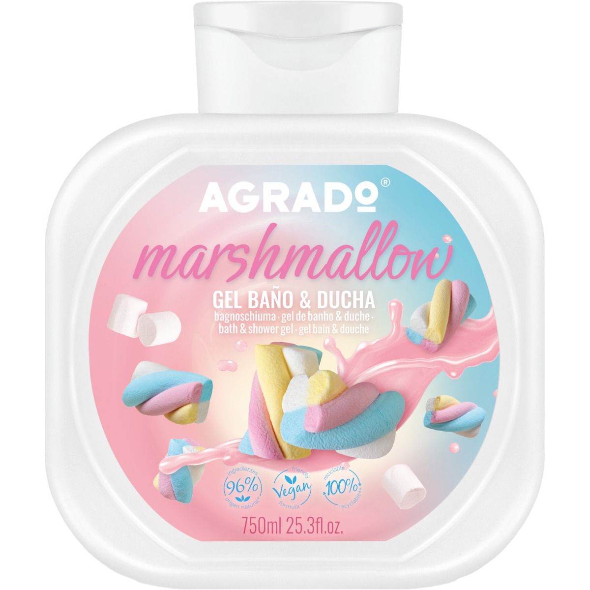 AGRADO ГЕЛЬ ДЛЯ ВАННЫ И ДУША MARSHMLLW 750MЛ