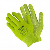 Перчатки «Для садовых работ: МИКРОТОЧКА», полиэстер, ПВХ-точка, микс цветов в и/у, 9(L), Fiberon