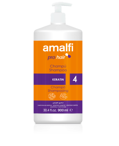 AMALFI шампунь Профессиональный Кератиновый "Keratin",для всех типов волос 900мл