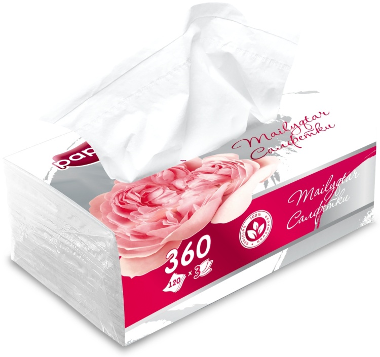 Салфетки бумажные 127*200 мм Papirone pion 360